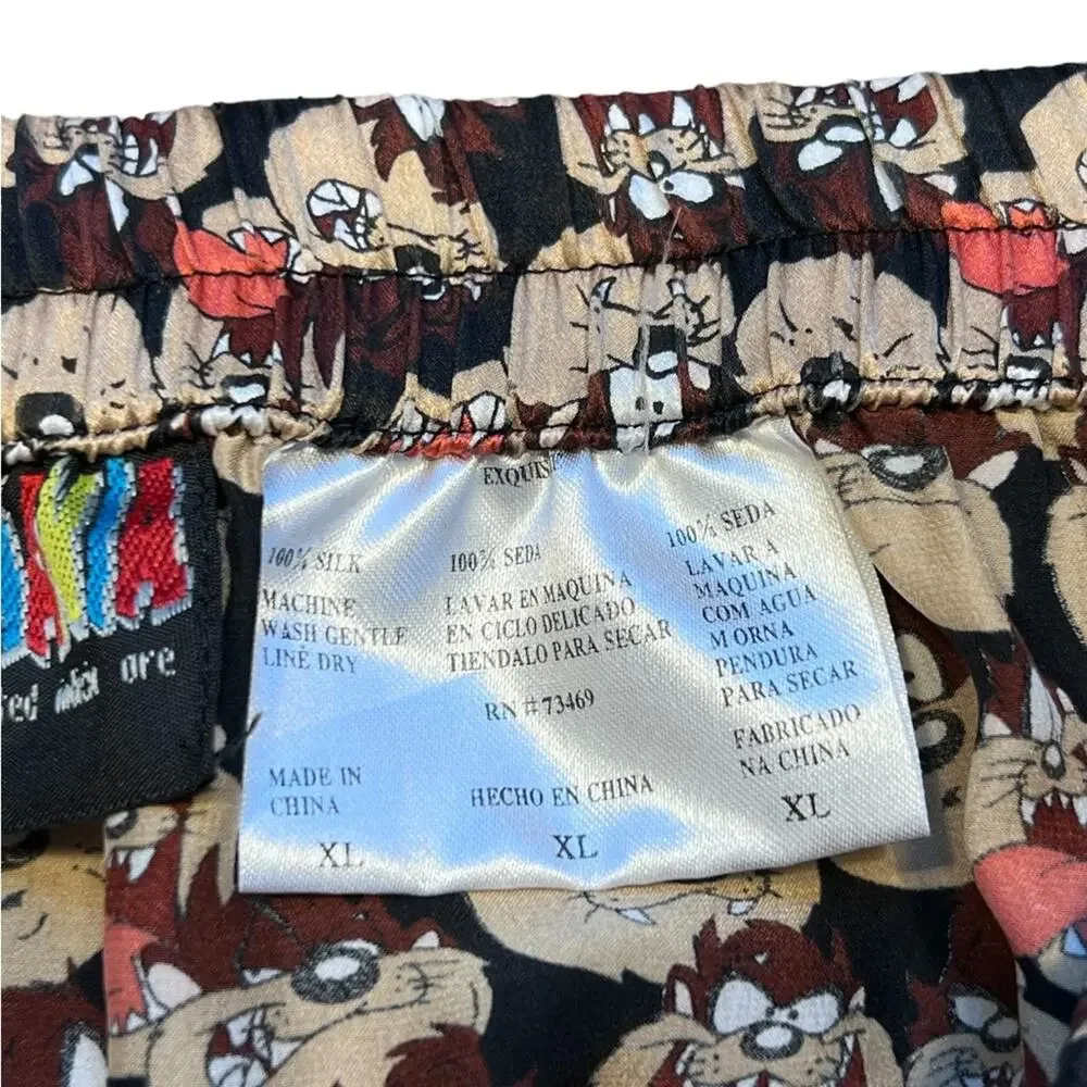 Looney Tunes Taz Tasmanian Devil All Over Vintage 90s 1996 Silk Boxers Mens XL